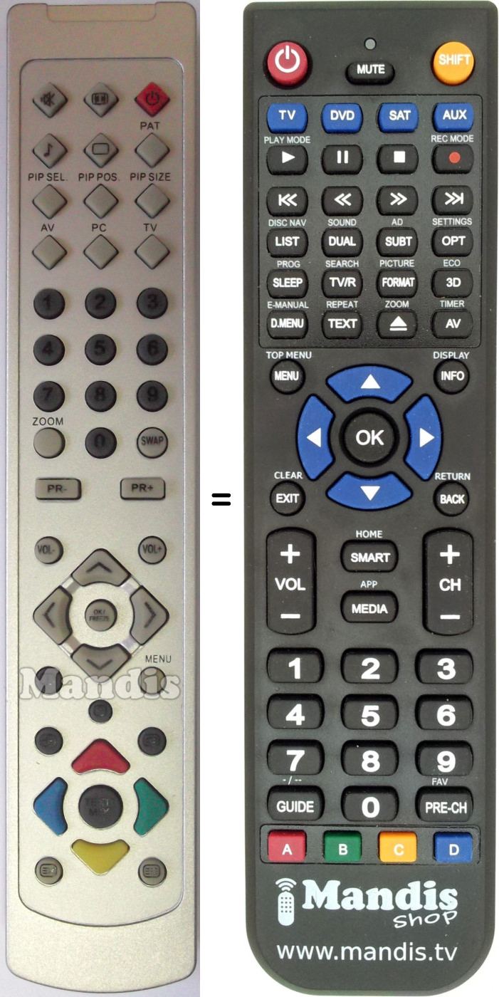 Replacement remote control BEOND Y10187R