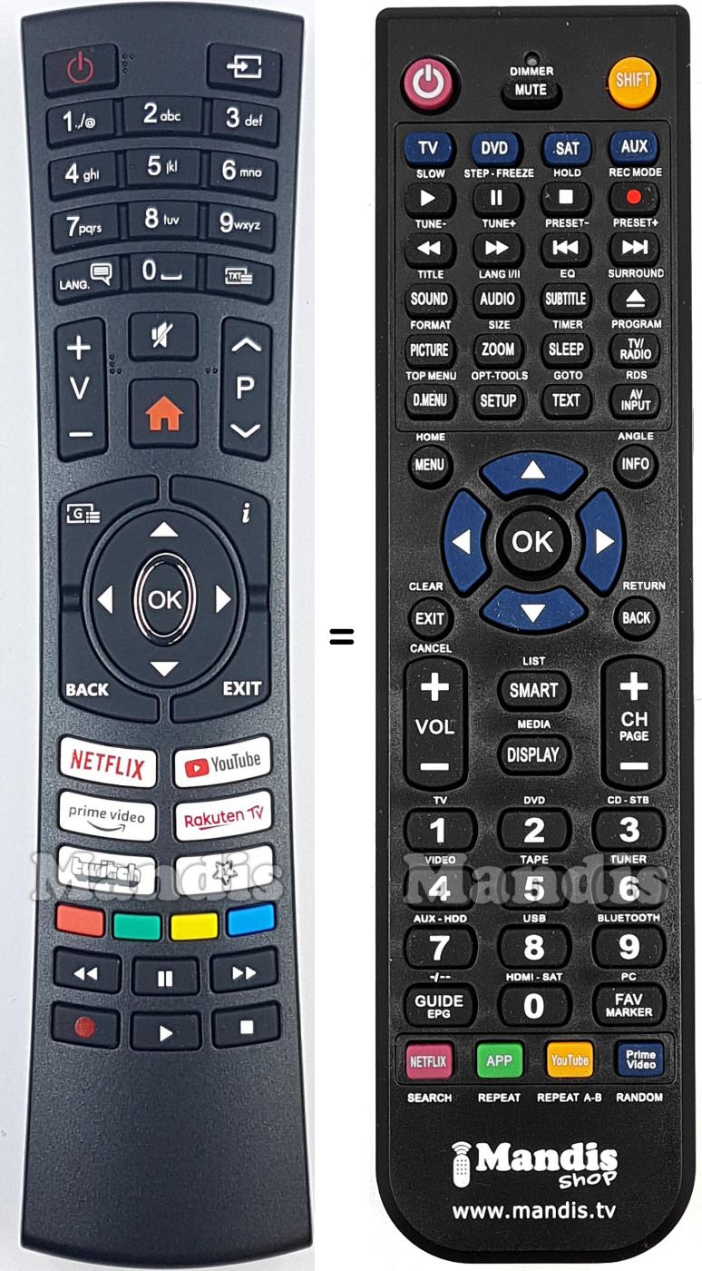 Replacement remote control Kydos RC4590P