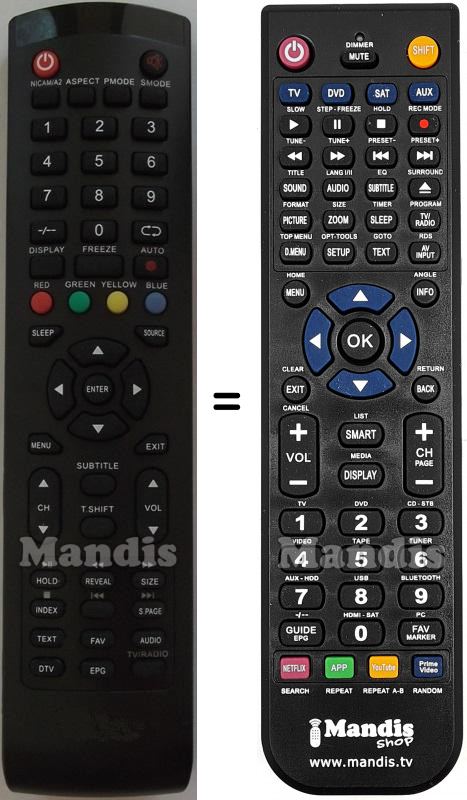 Replacement remote control Manta Varios002