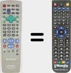 Replacement remote control for NB204ED (9HSNB204ED)