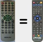 Replacement remote control for TV320