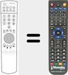 Replacement remote control for CONTROL 150 TV