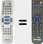 Replacement remote control for VCR001