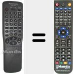 Replacement remote control for VEQ2231