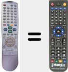Replacement remote control for RRMCGA195WJSA
