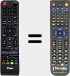 Replacement remote control for TTE-24C3104K