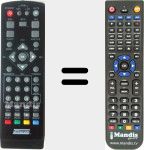 Replacement remote control for TDT-HD150