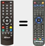 Replacement remote control for IRC TR 3100