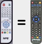 Replacement remote control for DTH310NP