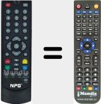 Replacement remote control for NPG002