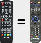 Replacement remote control for RT0140U