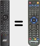 Replacement remote control for LTV001
