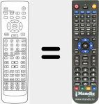 Replacement remote control for TM64DVDTV