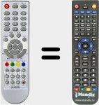 Replacement remote control for DVB4580