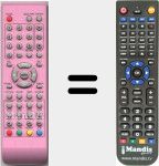 Replacement remote control for TP1510DPNK