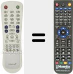 Replacement remote control for RM 612