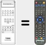 Replacement remote control for T 2000