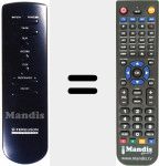 Replacement remote control for VIDEOSTAR SIMPLE