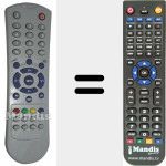 Replacement remote control for TM3702 (631020001531-3)