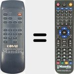 Replacement remote control for COSAT001