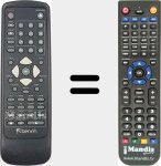 Replacement remote control for REMCON1509