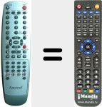 Replacement remote control for REMCON481