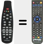 Replacement remote control for DTR1200 (759909010100)