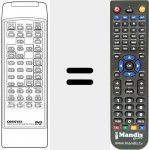 Replacement remote control for RC 375 DV (24140375)