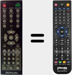 Replacement remote control for TV310