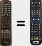 Replacement remote control for Pack 9975HD