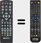 Replacement remote control for DVB-T1600TVHD