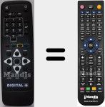 Replacement remote control for Digital+ (ViaDigital)