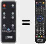 Replacement remote control for DM 100