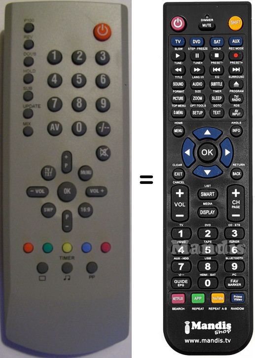 Replacement remote control Sound Color X65187R-2