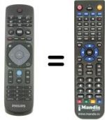 Replacement remote control Philips HVS57156