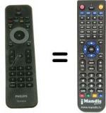 Replacement remote control Philips HVS57468
