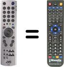 Replacement remote control JVC LT-19DK8WJ