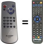 Replacement remote control Sharp LC12A2E