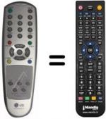 Replacement remote control LG CT 15Q91 KE / KEX