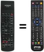 Replacement remote control Hitachi VT-M728E