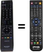 Replacement remote control Sharp HVS57303