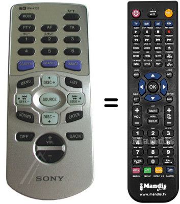 Replacement remote control RMX132 Replacement remote control RMX132