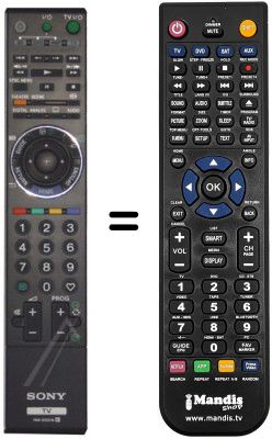 Replacement remote control Sony KDL-46 Z5500