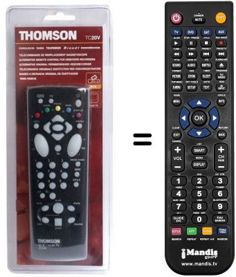 Replacement remote control Continental Edison VPH 6600 N