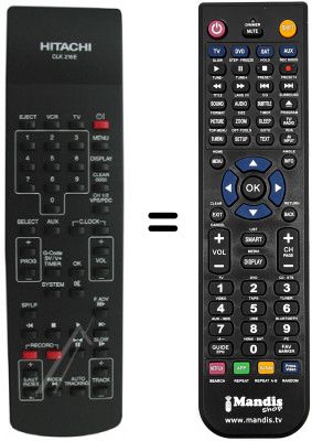 Replacement remote control Hitachi VT-M728E
