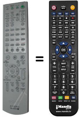 Replacement remote control Sony DAV-SB100