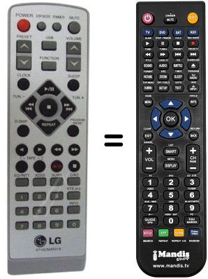 Replacement remote control LG 6710CMAT01A Replacement remote control LG 6710CMAT01A