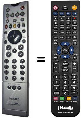 Replacement remote control Philips 50PF996412S Replacement remote control Philips 50PF996412S