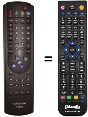 Replacement remote control Grundig ST63-655TEXT Replacement remote control Grundig ST63-655TEXT