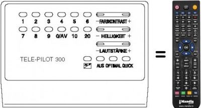 Replacement remote control TP 300-GRUNDIG